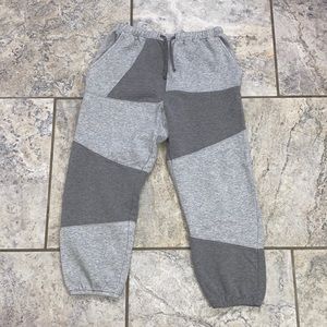 Grey Patchwork Sweatpants